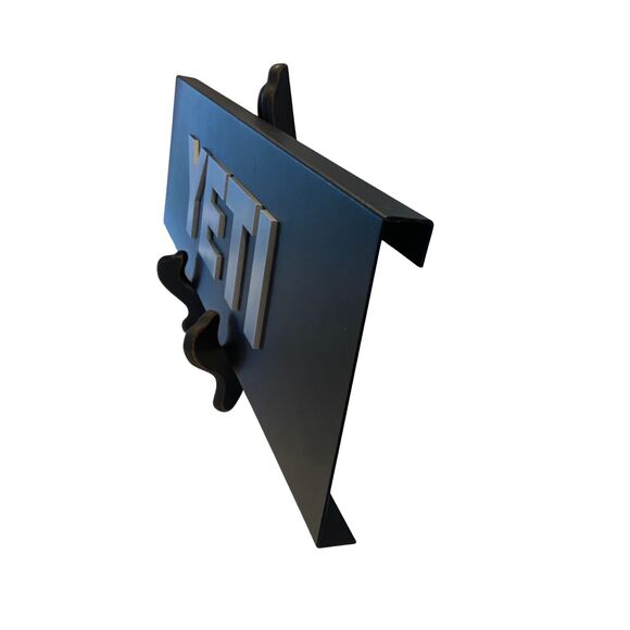 Large Steel YETI Advertising 3D Dealer Display Sign 20” x 6” Black Silver - Picture 5 of 6